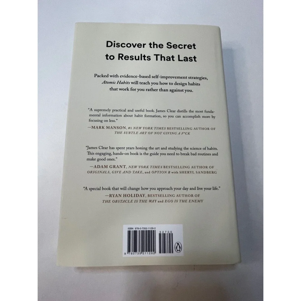 James Clear Atomic Habits Book Excellent Hardcover 9780735211292